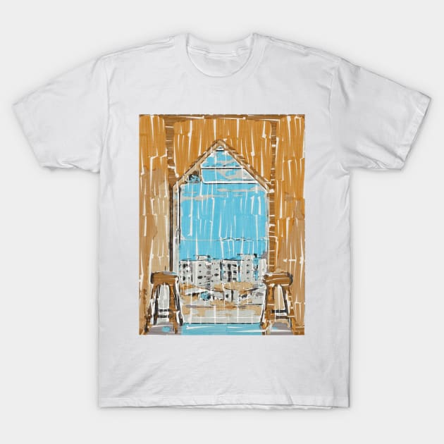 view from the balcony T-Shirt by Banyu_Urip